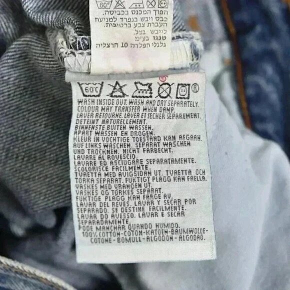 Vintage 90's Levi's 501 Jeans High Waist Straight Leg Blue Size 29 - Picture 8 of 10